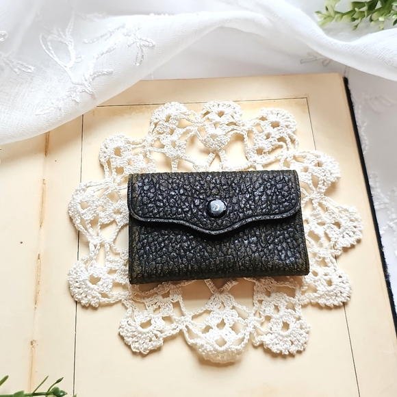 Antique Drexel Coin Purse Black Leather Spring-Loaded Metal Coin Sorter 1930s - Picture 11 of 14